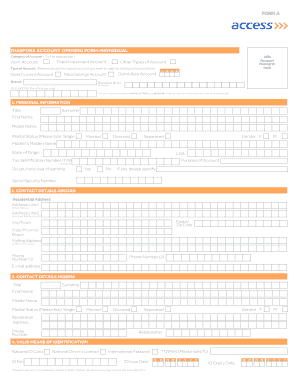 Diaspora Account Opening Form - Individual