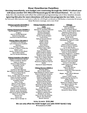 Hawthorne School District Donation Form