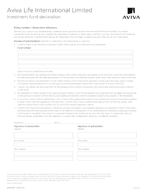 Investment Fund Declaration