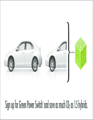 Green Power Switch Sign-Up Form