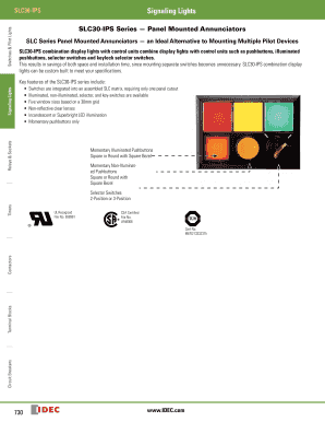 SLC30-IPS Signaling Lights Order Form