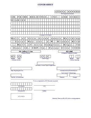 SEC Form 17-C Cover Sheet