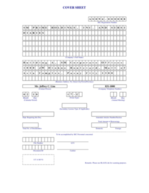 SEC Form 17-C Cover Sheet