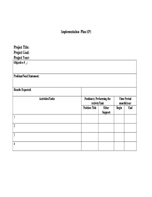 Implementation Plan Template