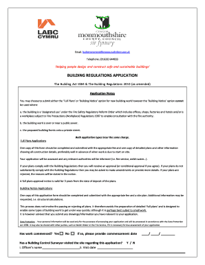 Building Regulations Application