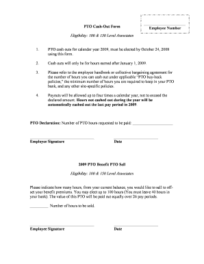 PTO Cash-Out Form