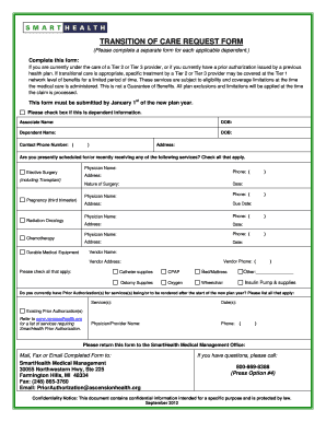 Transition of Care Request Form