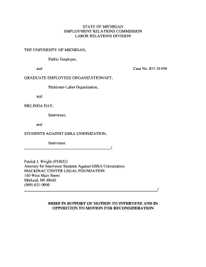 SAGU opposition to reconsideration brief -- 111101 -- ToA Textdocx