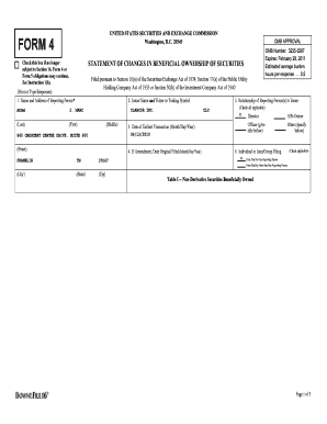 SEC Form 4 Statement of Changes in Beneficial Ownership