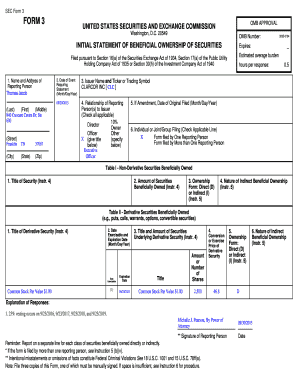 SEC Form 3 Initial Statement of Beneficial Ownership