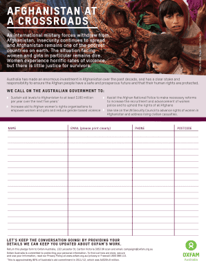 Oxfam Australia Pledge Form