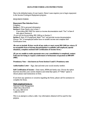 Income Contingent Repayment Plan Request Form
