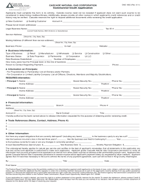 Commercial Credit Application