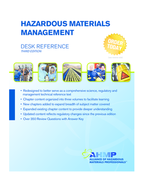Hazardous Materials Management Desk Reference Order Form