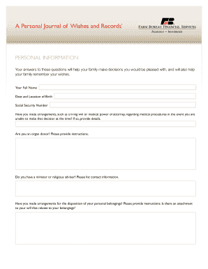 Personal Journal of Wishes and Records