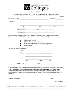 Authorization for Release of Confidential Information