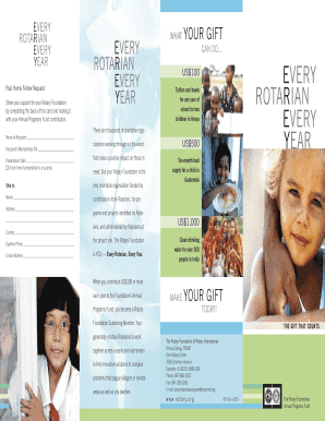 Rotary Foundation Paul Harris Fellow Request