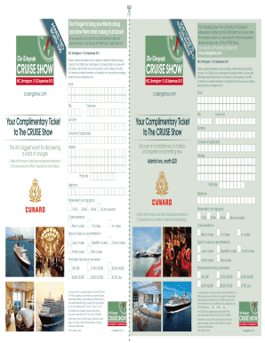 The Cruise Show Ticket Invitation