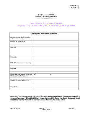 Childcare Voucher Scheme Leave Request Form