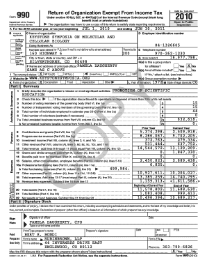 Form 990 Return of Organization Exempt From Income Tax