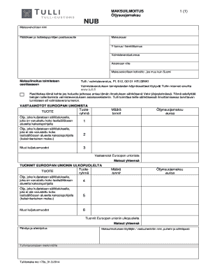 Finnish Oil Protection Fee Declaration