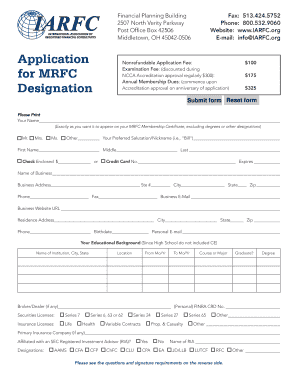 MRFC Designation Application Form