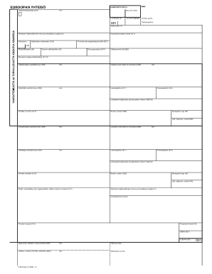EU Customs Safety and Security Declaration Form