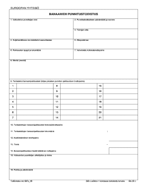 EU Banana Weight Certificate