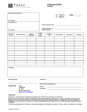 Intrastat Correction Form