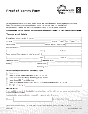 Proof of Identity Form