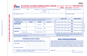 2013 Combined Federal Campaign Pledge Form