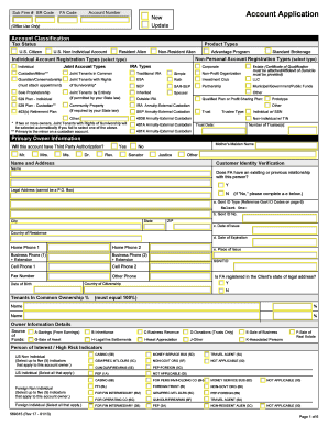 New Account Application Form