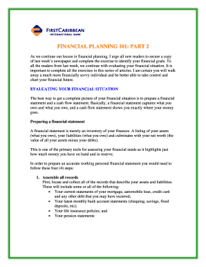 Financial Planning Guide