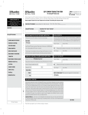 DSP BlackRock SSIP Transaction Form