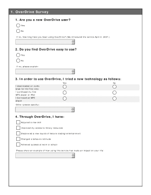 OverDrive User Survey Form