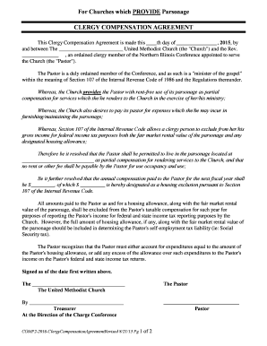 Clergy Compensation Agreement
