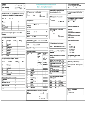 Private Household Questionnaire