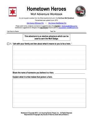 Hometown Heroes Cub Scout Workbook