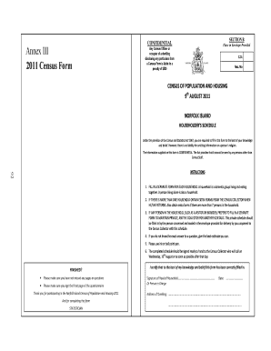 Norfolk Island Census Form
