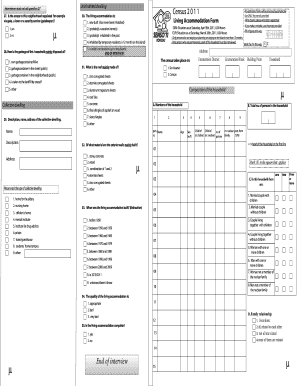 Living Accommodation Form