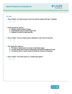 Insulin Pump Teaching Module
