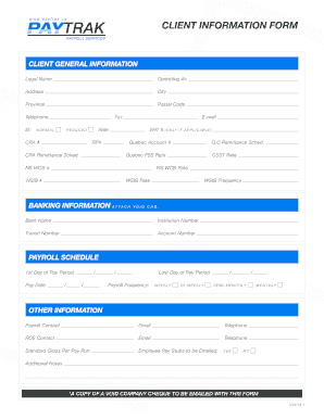 Client Information Form