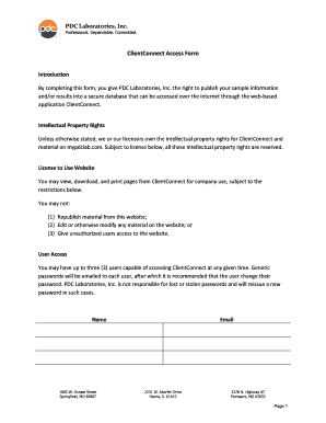 ClientConnect Access Form