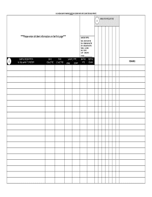 Environmental Sample Analysis Request Form