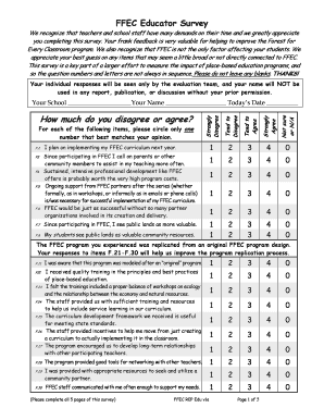 FFEC Educator Survey Form
