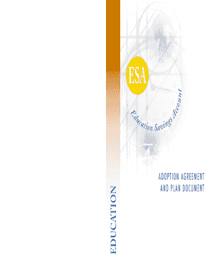 Coverdell Education Savings Account Adoption Agreement