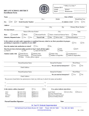 Elementary Registration Form