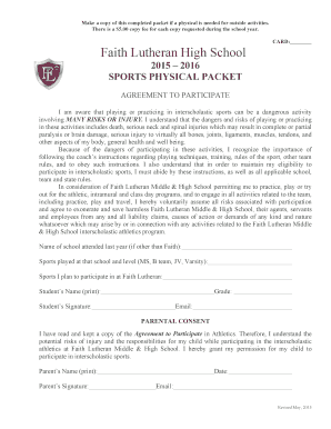 Sports Physical Packet