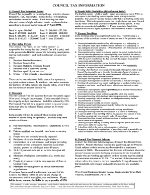 UK Council Tax Notice of Change of Circumstances