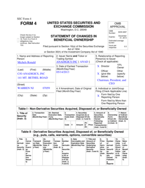 SEC Form 4 Beneficial Ownership